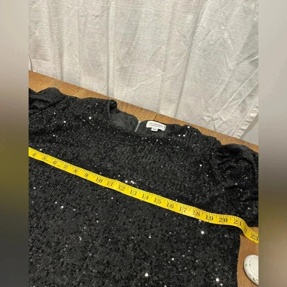 📍 LILI SIDONIO MOLLY BRACKEN Black Sequin Mini Dress size M/L - Picture 7 of 9